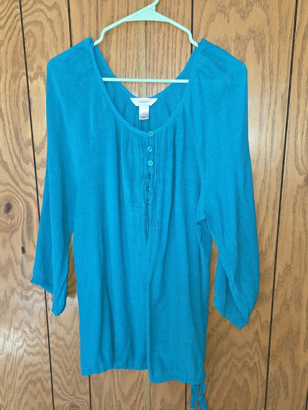 CJ Banks Turquoise Lightweight Tunic